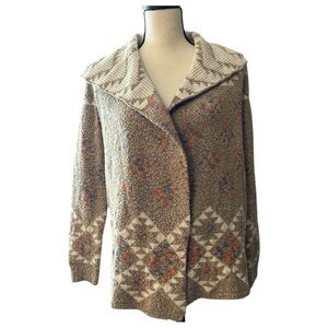 Love on a Hanger Boho Aztec Knit Open Front Cardigan Sweater | Women’s Small
